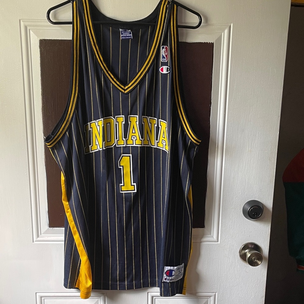 Champion Black and Yellow Indiana Basketball Jersey